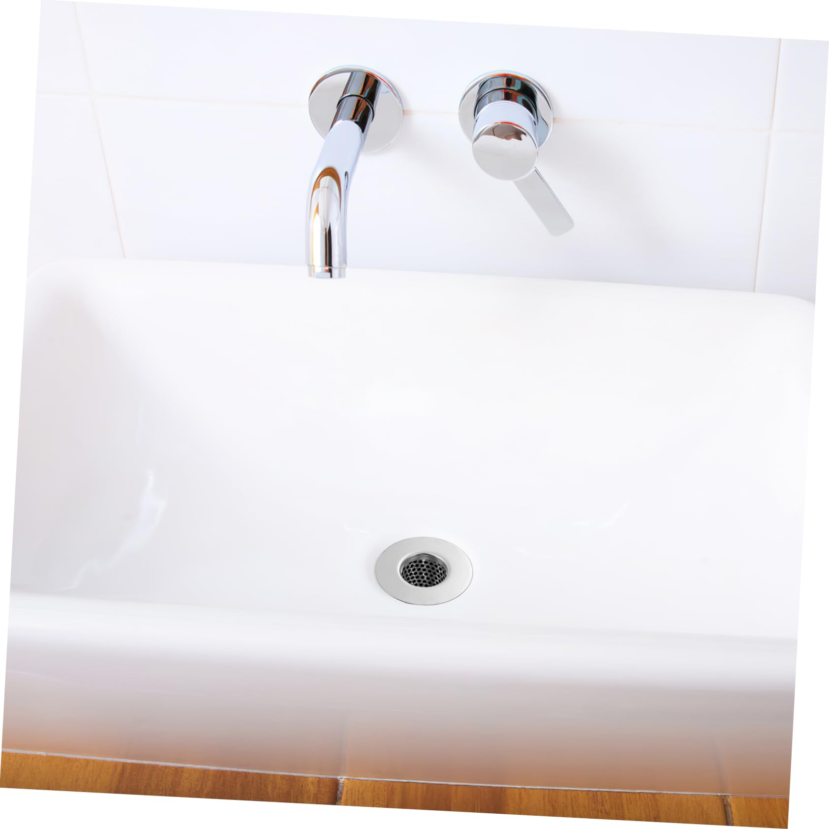 SHINEOFI 5 Series Filtro De Acero Inoxidable Tope De Desagüe del Fregadero Filtrar Cabello Tapón Baño Drenaje del Lavamanos Colador De Fregadero De Malla Silver 6 Piezas X 5