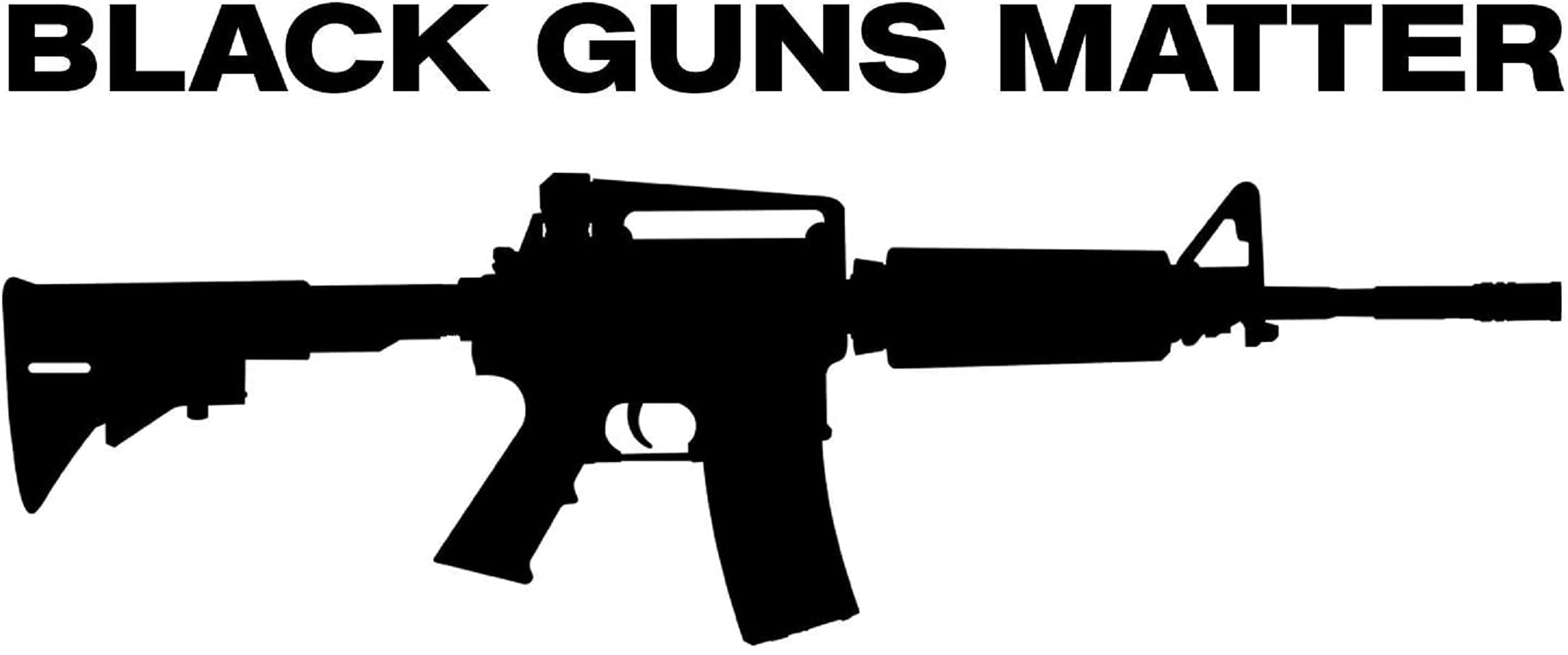 Black Guns Matter Rifle Logo 8" Decorative DIE Cut Decal Vinyl Stickers Symbol for Cars Tablets LAPTOPS Skateboard - Black Color