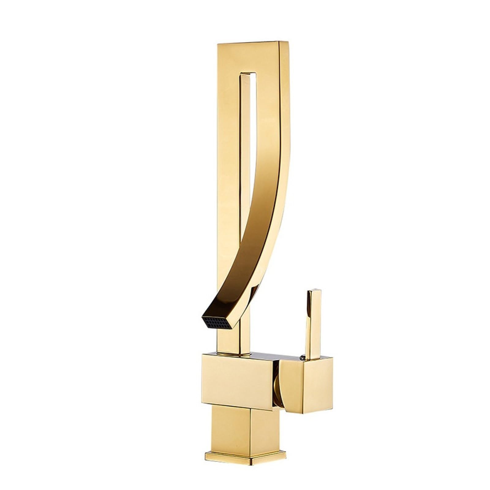 Fanjubei Gold Marking Bathroom Hot And Cold Rotating Basin Faucet, Gold Version