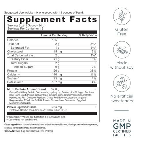 Ancient Nutrition Grass Fed Multi Protein, Bone Broth, Whey, Milk Chocolate - image 9