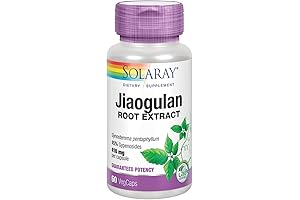 Solaray Jiaogulan Plus 820mg: Enhance Energy Levels, Supports healthy Blood Sugar and Immune Response