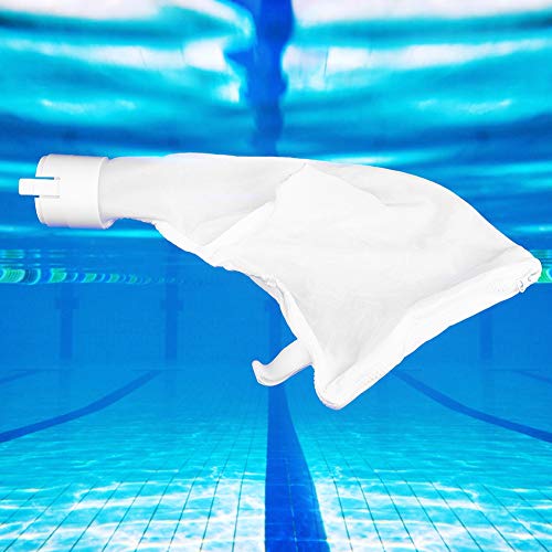 Caredy Sacos de limpeza de piscina, 2 peças de saco de filtro de limpeza de piscina branco limpador