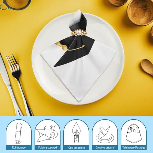 Servilletas de Tela Reutilizables Estampado Graduación 2 Piezas miniatura 7