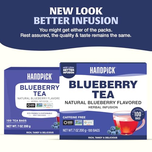 Image of HANDPICK Blueberry Fruit Tea(100 Teabags)Fruity, Floral & Refreshing Flavor