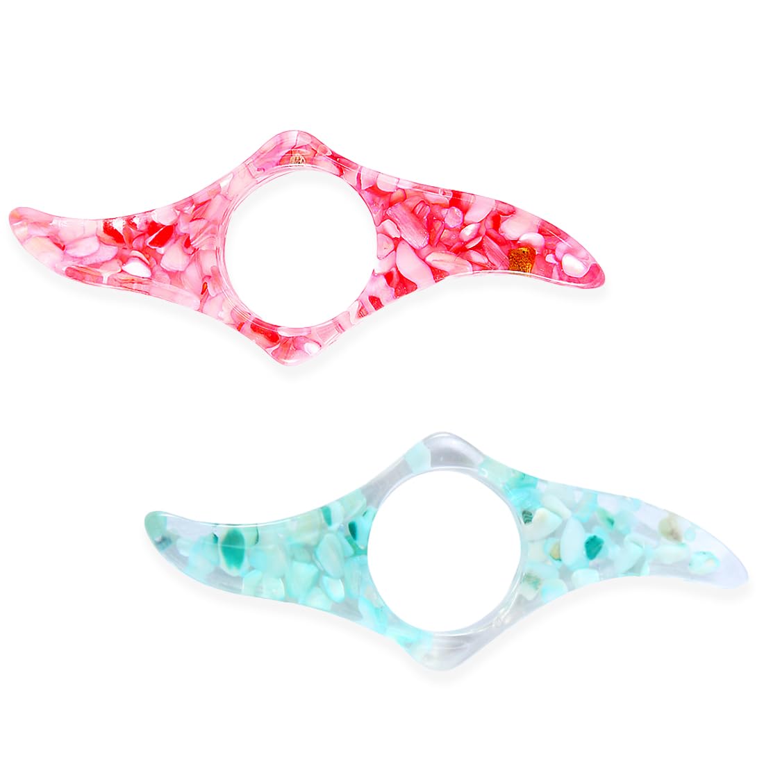 XPEX Paquete de 2 Soportes de página de Libro de Flores secas, Accesorio de marcapáginas de Lectura de Resina, Accesorio de Lectura de marcapáginas, Regalo para los Amantes de los Libros