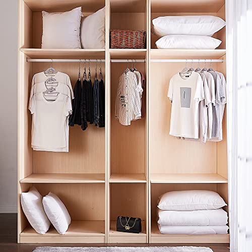 Hwajan Coat Hanger 30Pack,Space Saving Hangers 16.53Inch Plastic Hangers Rubber Strip Non-Slip Clothes Hangers Dry Wet Hangers For Dorms, Apartments,Suit For Pants,Jackets,Sweaters,Shirts, Black #TOP6