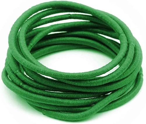 Chic Elastics Non-Join Thin Hairband 10-Piece Set, Bottle Green
