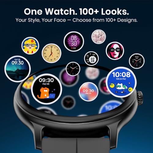 Image of GameSir Glavito Round Dial Smartwatch with 1.49 inch AMOLED Display, 100+ Sports Modes, IP67, Bluetooth Calling, Crown Control, Health Tracking, 100+ Watch Faces, Men & Women (Magnetic Dark Grey)