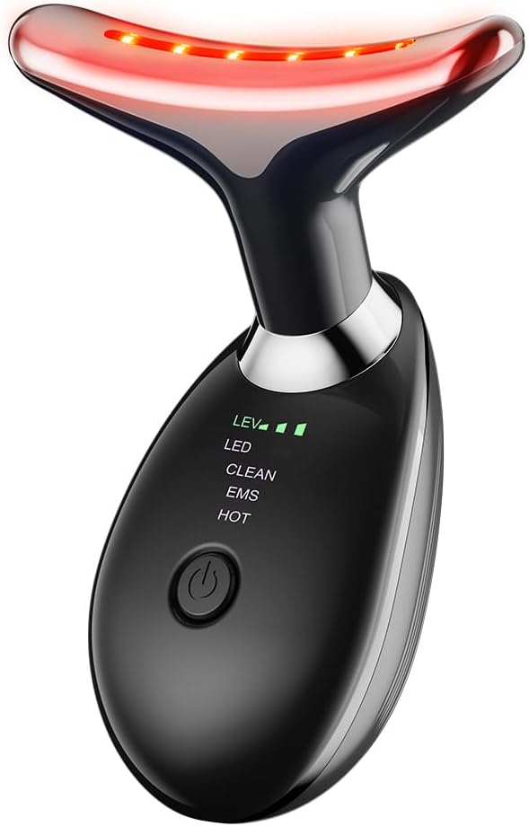 Neck Face Massager Face Sculpting Tool with 3 Colour Modes with Vibration, Thermal, Facial Massager for Skin Care