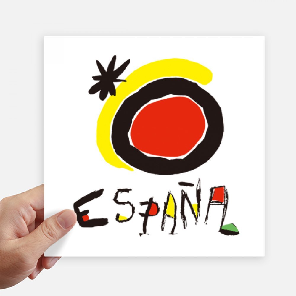 Sol español stickers cuadrados de 20cm para personalizar tu maleta de viaje y moto