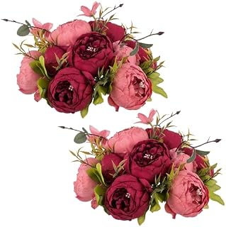 NUPTIO Flower Balls for Centrepieces Wedding: 2 Pcs 24cm Diameter Royal Blue Artificial Flowers Ball Arrangement Bouquet Centerpiece for Tables - Vinatge Fake Peony Flowers for Birthday Party