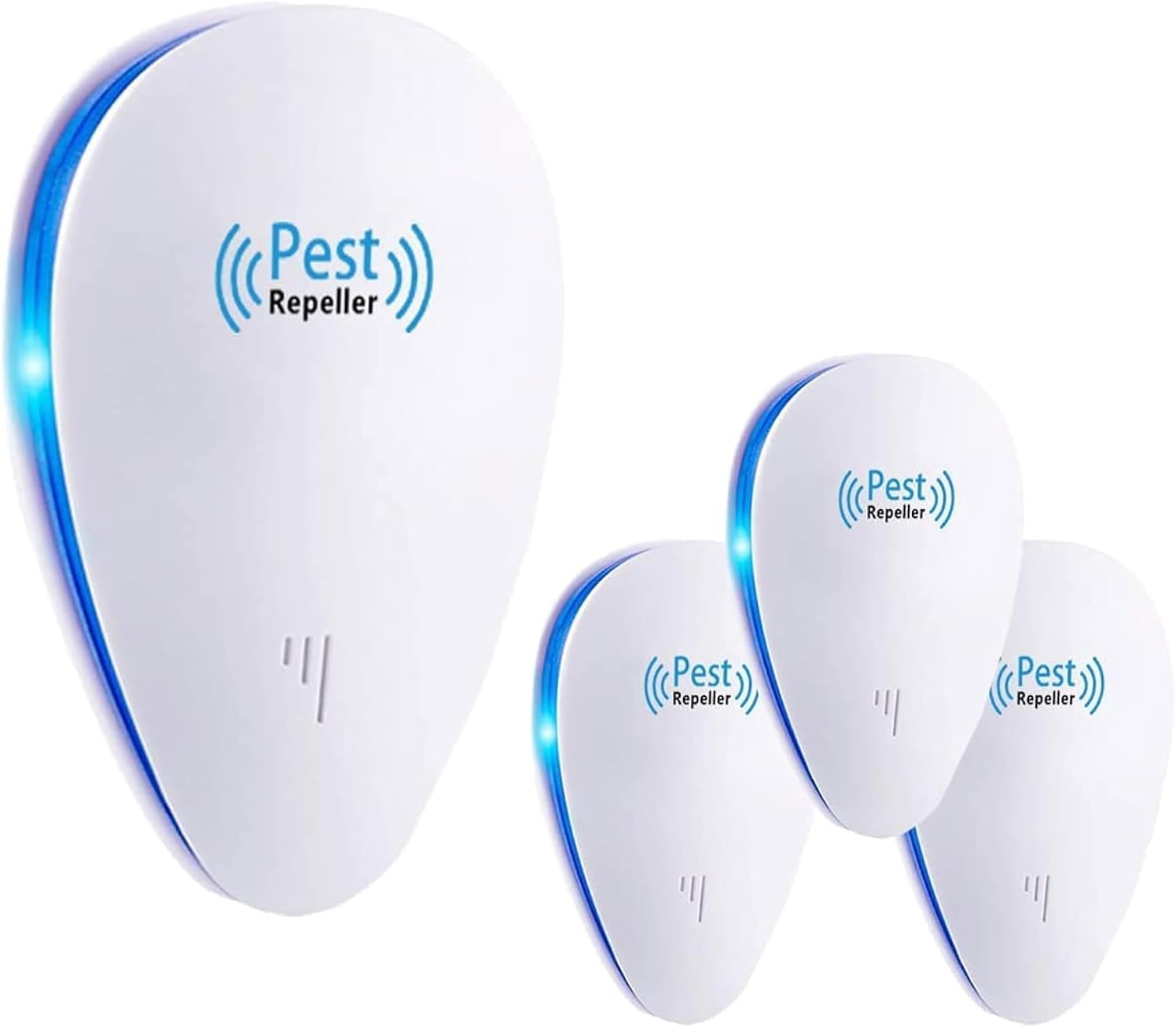 Ultrasonic Pest Repeller, 4 Pcs Pest Repellent Plug in for Indoor Defende, Use for Drive Fleas, Mosquitos, Bed Bugs, Cockroach, Rats, Rodents, Mice, Insect, Ants, Spiders Away, Harmless to Pets Human