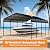 ANTSKU 12x20 Ft Metal Carport, Heavy Duty Car Port with Galvanized Steel Roof and Enhanced Base, Outdoor Car Garage, Large Carport Canopy, Steel Car Shelter for Car, Boats and Truck, Dark Gray