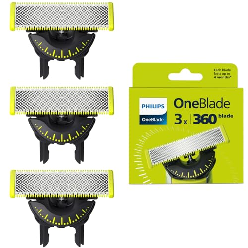 Philips OneBlade Original 360-Klingen passend für alle OneBlade und OneBlade Pro Modelle, original von Philips, 3er-Pack (Modell QP430/60) Philips OneBlade Original 360-Klingen passend für alle OneBlade und OneBlade Pro Modelle, original von Philips, 3er-Pack (Modell QP430/60)