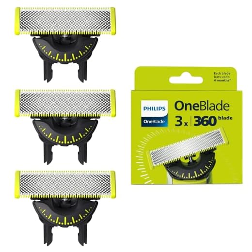 Philips OneBlade 360 Original-Ersatzklingen für alle OneBlade und OneBlade Pro Modelle, Dreierpack (Modell QP430/60)