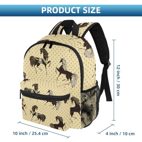 Petit sac à dos rétro léger multicolore avec poches pour bouteille d'eau - 2