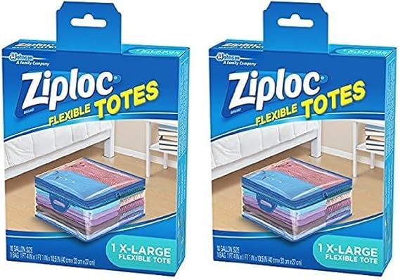 Amazon.com: Ziploc Flexible Totes Clothes and Blanket Storage Bags, Perfect for Closet ...