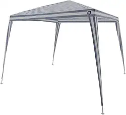 TENDA GAZEBO 3 m x 3 m POLIETILENO - LISTRADO (AZUL/BRANCO)