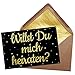 PR Print Royal Foto-Puzzle - Willst du Mich heiraten? - inkl. Briefumschlag mit Gold-Inlay - Geschenk Heiratsantrag, zur Hochzeit & Verlobung - 24 Teile