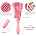 2 Pieces Detangling Brush for Afro America/African Hair Textured 3a to 4c Kinky Wavy/Curly/Coily/Wet/Dry/Oil/Thick/Long Hair, Knots Detangler Easy to Clean (Black, Pink)