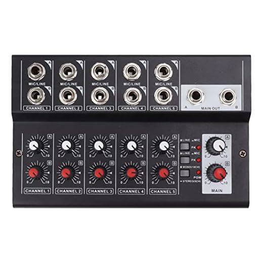 Mixer Estéreo Compacto, Mixer de Som Portátil 2 Volume de Saída 100-240V Controle Separado para Estúdio (Plugue dos EUA)
