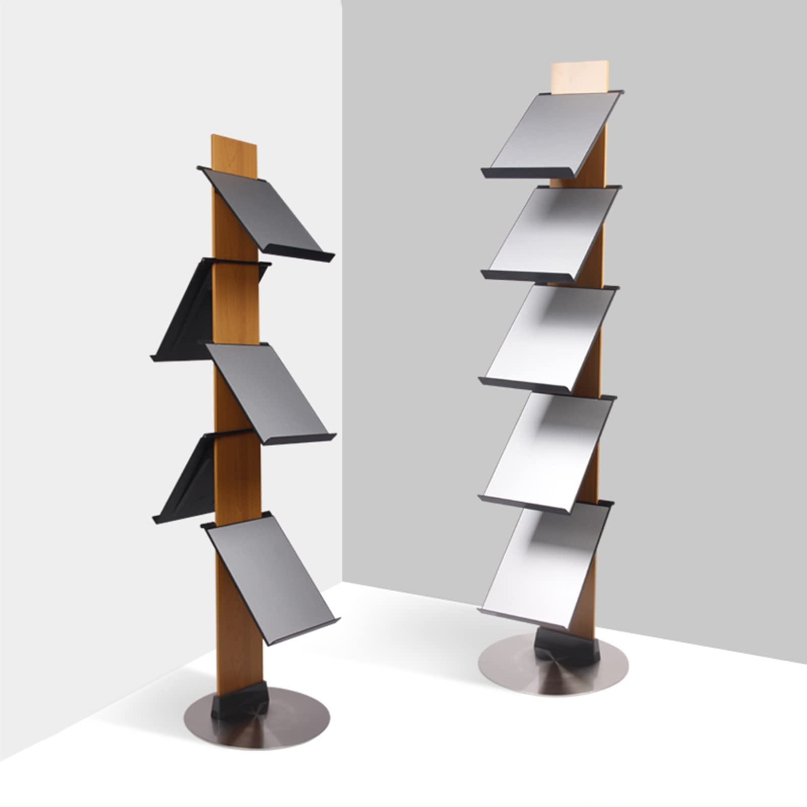 Porta riviste a 5 Ripiani per Esposizione, Porta Documenti, Porta riviste per impieghi gravosi, scaffale per la conservazione di Materiale informativo