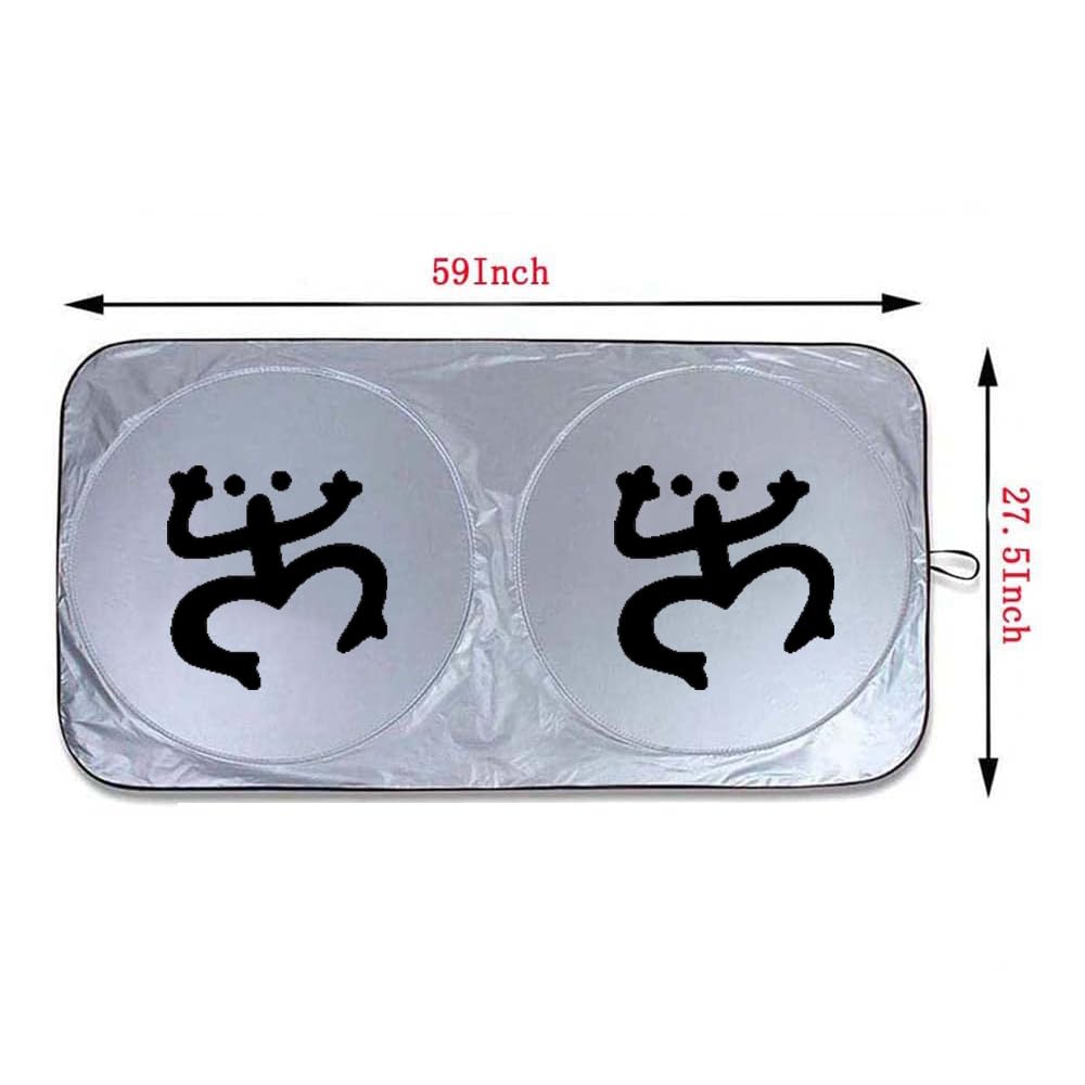 Car Windshield Sun Shade Compatible with Coqui Puerto Rico Frog Taino, Front Window Windshield Blocks UV Rays Sun Visor Protector Sunshade