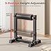 BODYRHYTHM Bulgarian Split Squat Stand, Single Leg Squat Roller Stand with 7 Adjustable Roller Heights for Squats, Leg Lunges, Bodyweight Training. (Black)