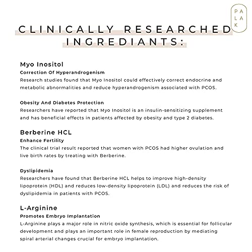 Deals4Good Palak Notes : Pcos/Pcod With Myo-Inositol, D Chiro Inositol, L Arginine, L Methyl Folate / 150 Grams #TOP4