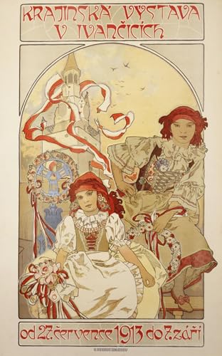Tableau Mucha sur toile 60x90cm pour habiller un mur vide avec une œuvre d'art mythique