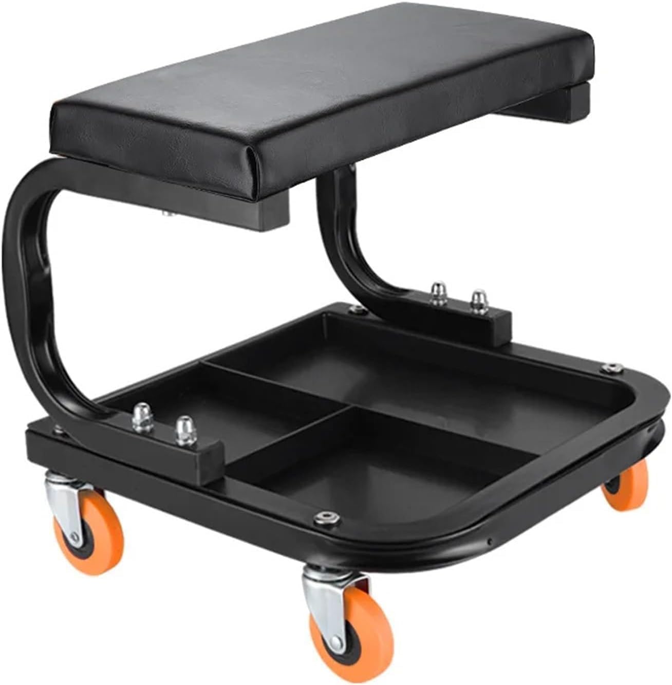 Asiento de enredadera con ruedas, taburete de taller universal para reparación de automóviles, almacenamiento de herramientas mecánicas y cómodo banco de trabajo rodante