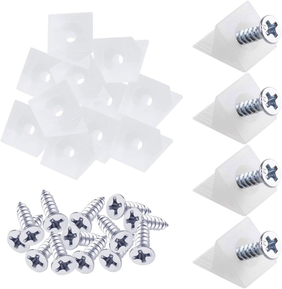 100 Pcs Mending Wedges White Color Plastic Furniture Bottom Sagging Repair Fix Mend Mending Wedges