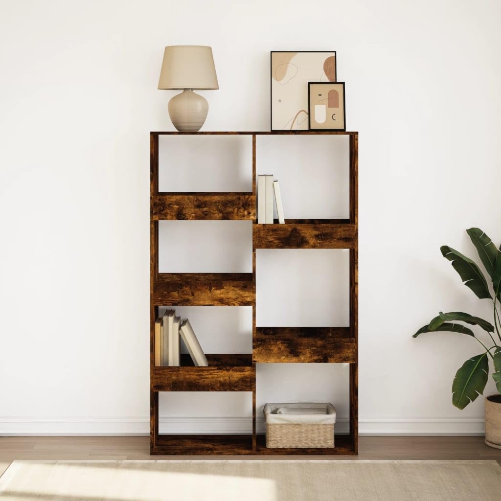 Libreria di incenso 100 x 33 x 155,5 cm, materiale in legno, 7 scomparti, versatile per soggiorno, studio, pratica custodia a libro