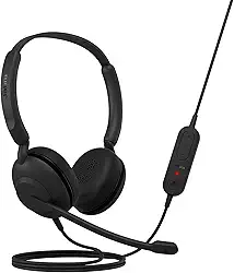Jabra Fone de ouvido com fio Evolve 10 com microfone com cancelamento de ruído para uso em PC/laptop – Configuração USB-A fácil – Certificado TCO – Design leve – Controles de chamada/volume em linha