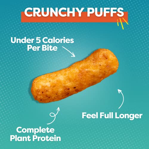 P-Nuff Crunch Baked Peanut Puffs - Healthy Snacks, Gluten Free, Vegan, 20G Vegan Protein Per Bag, Low Fodmap, Plant Based, Dairy Free, Gut-Friendly, As Seen On Shark Tank, 4Oz Bag, Barbeque Pack Of 6 #TOP1