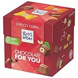 Ritter Sport Choco Cube, 22 Cioccolatini al Latte Ripieni di Caramello Salato e Croccante, Cacao 100% Certificato Sostenibile, 176 g