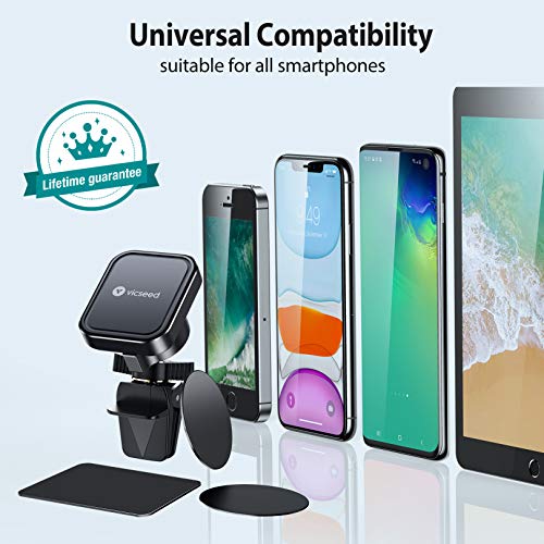 VICSEED Magnetic Phone Holder for Car [Strong Power] Magnetic Car Mount Air Vent [Upgrade Metal Clip] Cell Phone Holder for Car Phone Holder Mount Fit for iPhone 11 Pro Max Galaxy S21 Note - Thumbnail 7