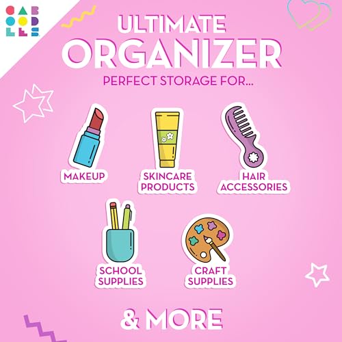 Caboodles Twilight Disco - On-the-go Girl Costmetic Organizer Make-up & Accessory Carry Case, Pink Sparkle - Thumbnail 3