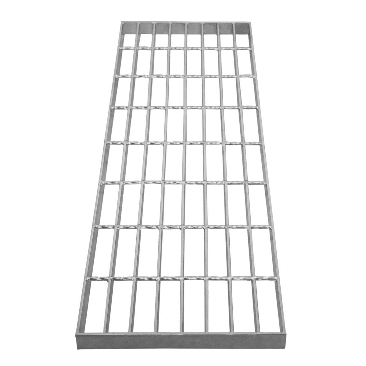 Galvanised Grating Floor Forge Walkway Mesh Floor Panel Grid Drainage Gutter Vent Heavy Duty Weatherproof Steel Zinc Coated 800mm x 270mm x 30mm 4mm Metal Thickness 216kg Load Capacity