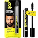 The Beard Club 1 Day Temporary Beard Dye for Men - Black Beard, Mustache & Eyebrow Color for a Fuller, Well-Defined Look, Water & Sweat Resistant, Up to 30 Applications, 0.3 fl oz