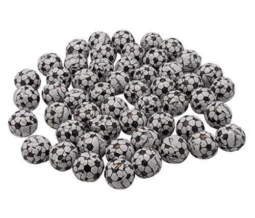 Chocolate Soccer Balls - 1 LB Resealable Stand Up Bulk Candy Bag (approx. 80 pieces) - Individually Wrapped Mini Chocolate Balls - American Soccer Themed Novelty Candy