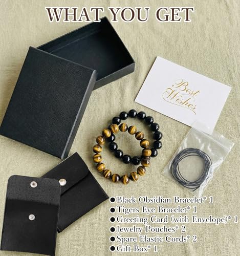 Pulseras de Cuentas Protectoras de Piedra Natural para Hombre y Mujer miniatura 5