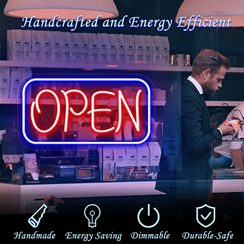 Neon Open Sign, Open Signs For Business, 16.5"X 8.4" Open Sign Led, Open Signs For Business Window With Adjustable Brightness, Open Neon Sign, Powered By Usb With On/Off Switch #TOP7