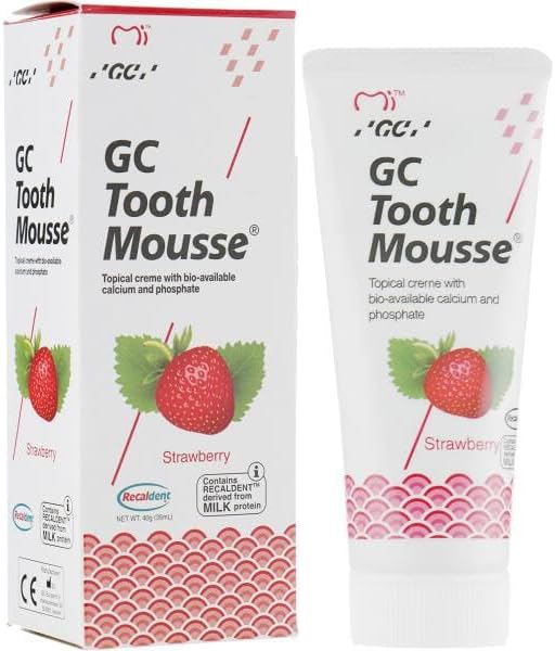 GC Tooth Mousse -Topical Creme With Calcium, Phosphate And Fluoride (Strawberry flavour) (40g)
