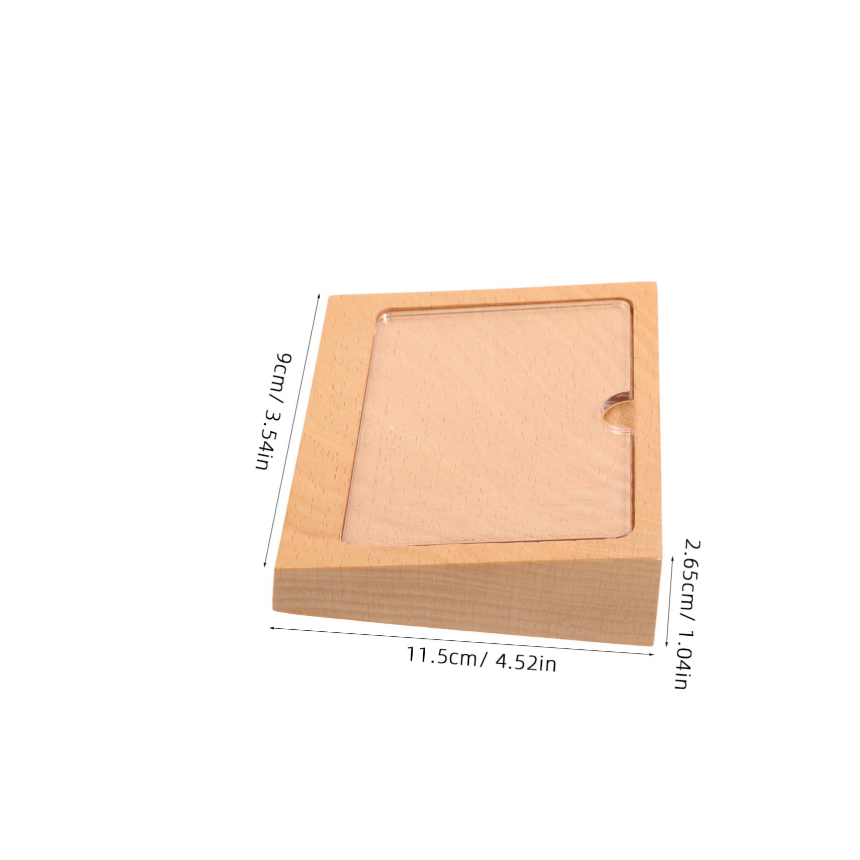 MAGICLULU 4 Piezas Soporte de Carteles de Madera Premium para Mesas Expositor de Precio y Menús Base y Panel Transparente para Restaurantes y Tiendas