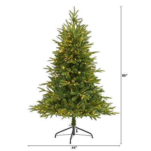 Nearly Natural 5Ft. Colorado Mountain Fir Â€Œnatural Lookâ€ Artificial Christmas Tree With 250 Clear Led Lights, Green #TOP1