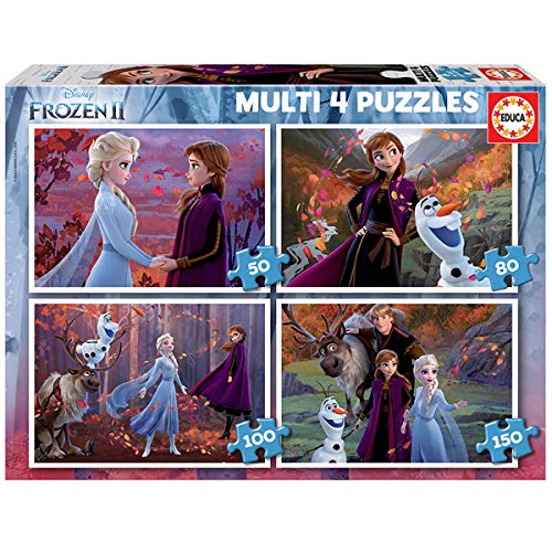 Educa - MultiPuzzles La Reine des Neiges | 4 Puzzles Progressifs pour Enfants | Recommandé à partir de 5 Ans (18640)