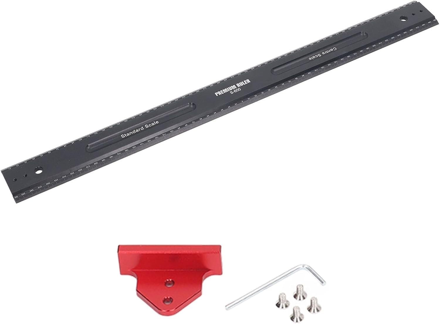 Calibrador Vernier digital,Calibradores digitales,Regla for trabajar la madera,Tipo T multifuncional con regla de trazado de aleación de aluminio de 600 mm for escalera vertical de doble propósito(600