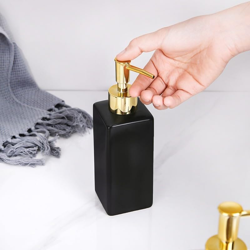 Kitchen Soap Dispenser Soap Pumps Hand Sanitizer Dispenser Ceramic Hand Sanitizer Bottle Nordic Lotion Bottle Shower Gel Bottle Press Dispense Bottle Soap Dispenser for Bathroom(Green)