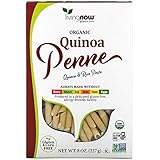 NOW Foods, Organic Quinoa Penne, Gluten-Free, Corn-Free, Non-GMO, Quinoa and Rice Pasta, 8-Ounce
